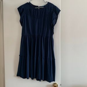 Dark blue, lace dress